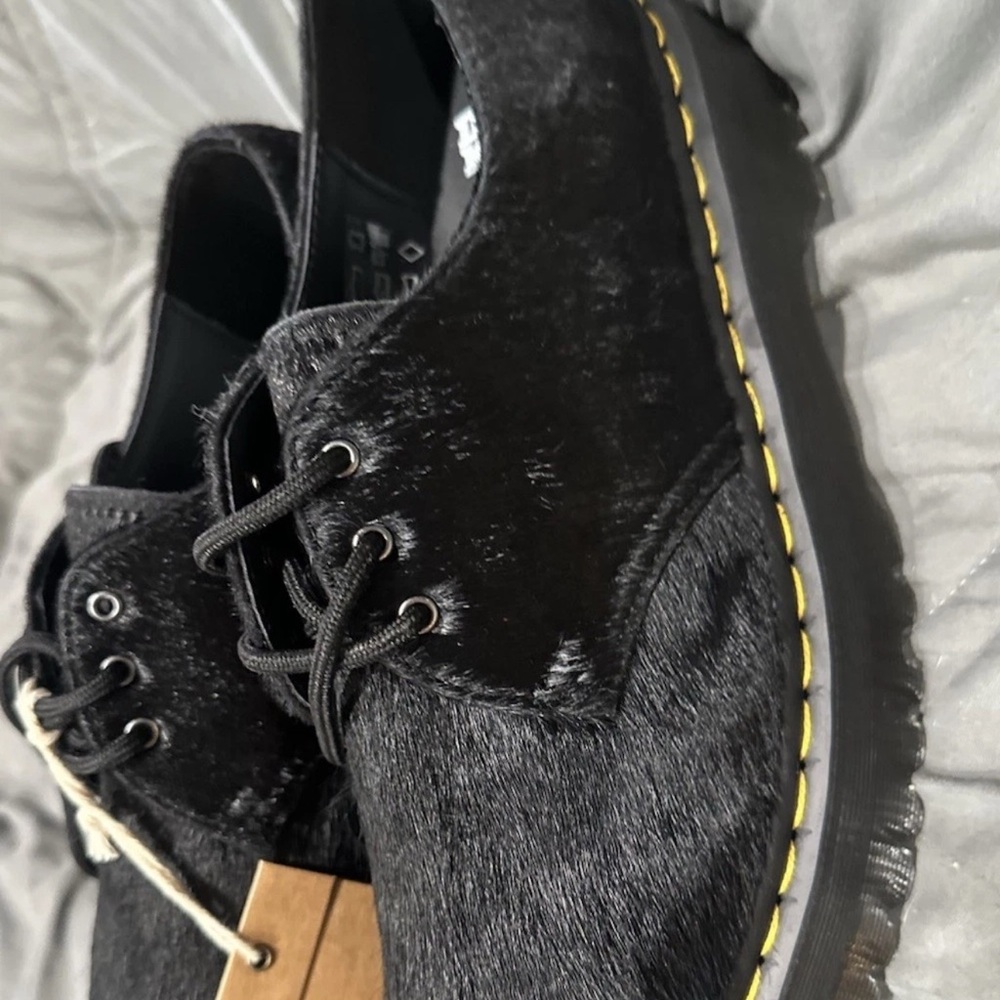 Dr. Martens 1461 Quad SZ Women 10–Men 9 Oxford Platform Shoes Black NEW - Picture 5 of 7